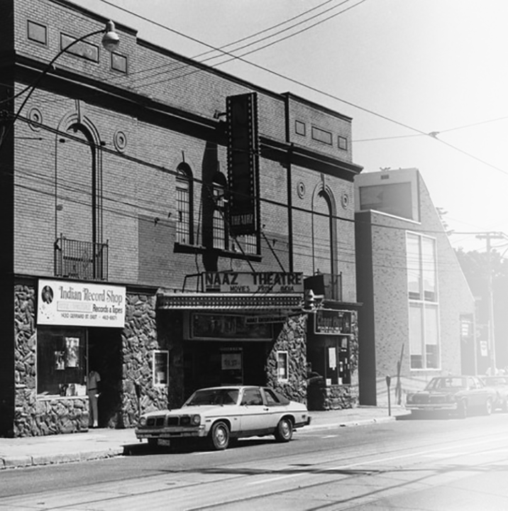The Naaz Theatre, 1430 Gerrard Street East, 1981, from the Toronto Public Library.