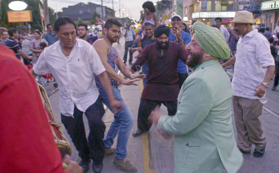 dancers-old-friends-crop From left to right: Gurnam Multani (Multani Village) unknown, Jasbir Singh (Miss India Fashion), Cookie Singh (Chandan Fashion) and Mirza Baig (Lahore Paan Centre).